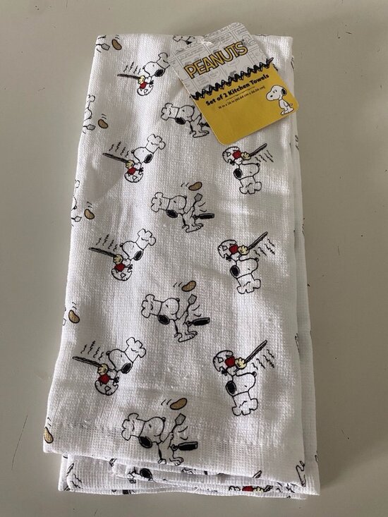 Peanuts Other - 2 Pk Peanuts Snoopy Chef Cooking Cotton Kitchen Towels 16 X 26” NEW